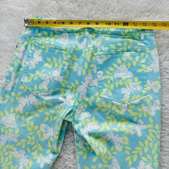 Lilly Pulitzer Butterflies/Leaves Print Cropped Pants size 4 - Picture 8 of 12